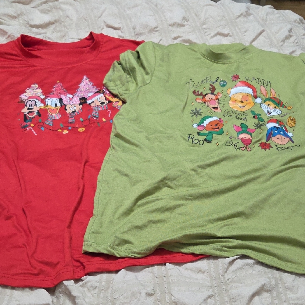 Disney Red and Green Character T-Shirts